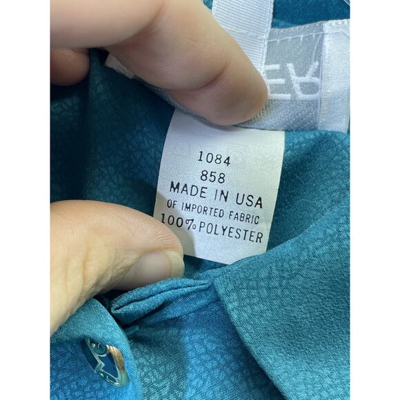 Vintage Tanner Dress Womens 6 Belted Long Sleeve Shirt Dress Pockets USA 80s - Picture 4 of 11